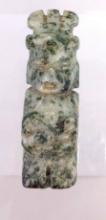 Pre-Columbian Mixtec Penate Figure Pendant Mottled Stone