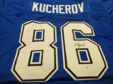 Nikita Kucherov of the Tampa Bay Lightning signed autographed hockey jersey PAAS COA 760