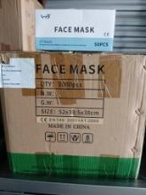 W3 3 FLOORS Face Mask W/ Non-Woven Inner Layer and melt blown middle layer, Non woven outer layer. T