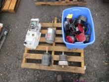 ASSORTED TRUCK/TRAILER TAILLIGHTS & ELECTRIC MOTORS