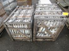 CRATE OF (10) 37'' X 24'' X 1'' MARBLE SLABS, & CRATE OF (7) 31'' X 24'' X 1'' MARBLE SLABS