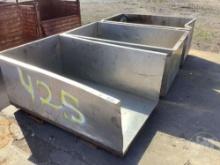 QUANITY 3, 3X5 STAINLESS SCRAP BINS