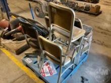 PALLET OF, METAL CHAIRS