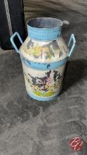Painted 2 Gallon Milk Can