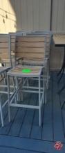 Metal Frame High Table Chairs
