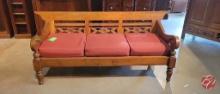 NEW Indonesia Hand Carved Teak Bench 87"