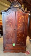 NEW Indonesia Hand Carved Mahogany 2-Door Dresser