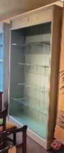 NEW Alda Wood Multi-Tier Display Cabinet With