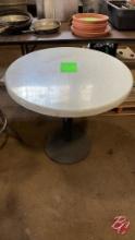 Composite Round Cafe Table W/ Heavy Duty Base 30"