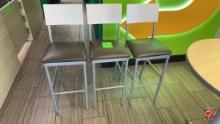 Plymold Metal Frame Padded High Top Chairs