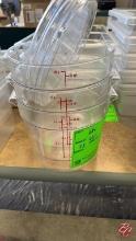 Cambro Round Measuring Containers W/ Lids 6qt