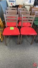Plymold Metal Frame Red Chairs