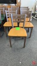 Plymold Metal Frame Brown/Tan Chairs