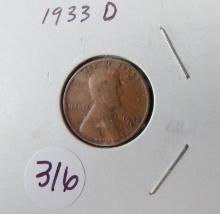 1933- D Lincoln Cent