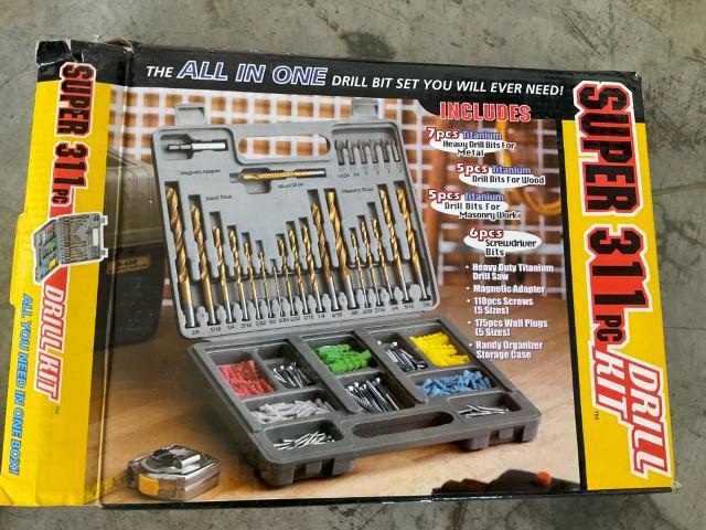 New 311 Pc Drill Kit