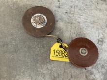 (2) Old Tap Measure Leather