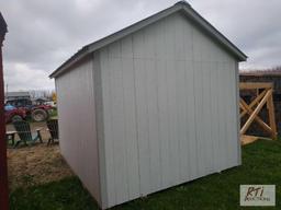 10x12 White shed with double door and steel roof, #56