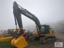 2019 John Deere 250G LC excavator, cab, 4ft digging bucket, heat, A/C, backup camera, quick coupler,