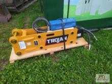 New Trojan TH35 excavator mount hydraulic hammer with 2 bits