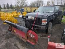 2008 Ford F-250 XL Super Duty pickup, 8ft box, A/C, 4WD, salter, Western plow, connect battery,