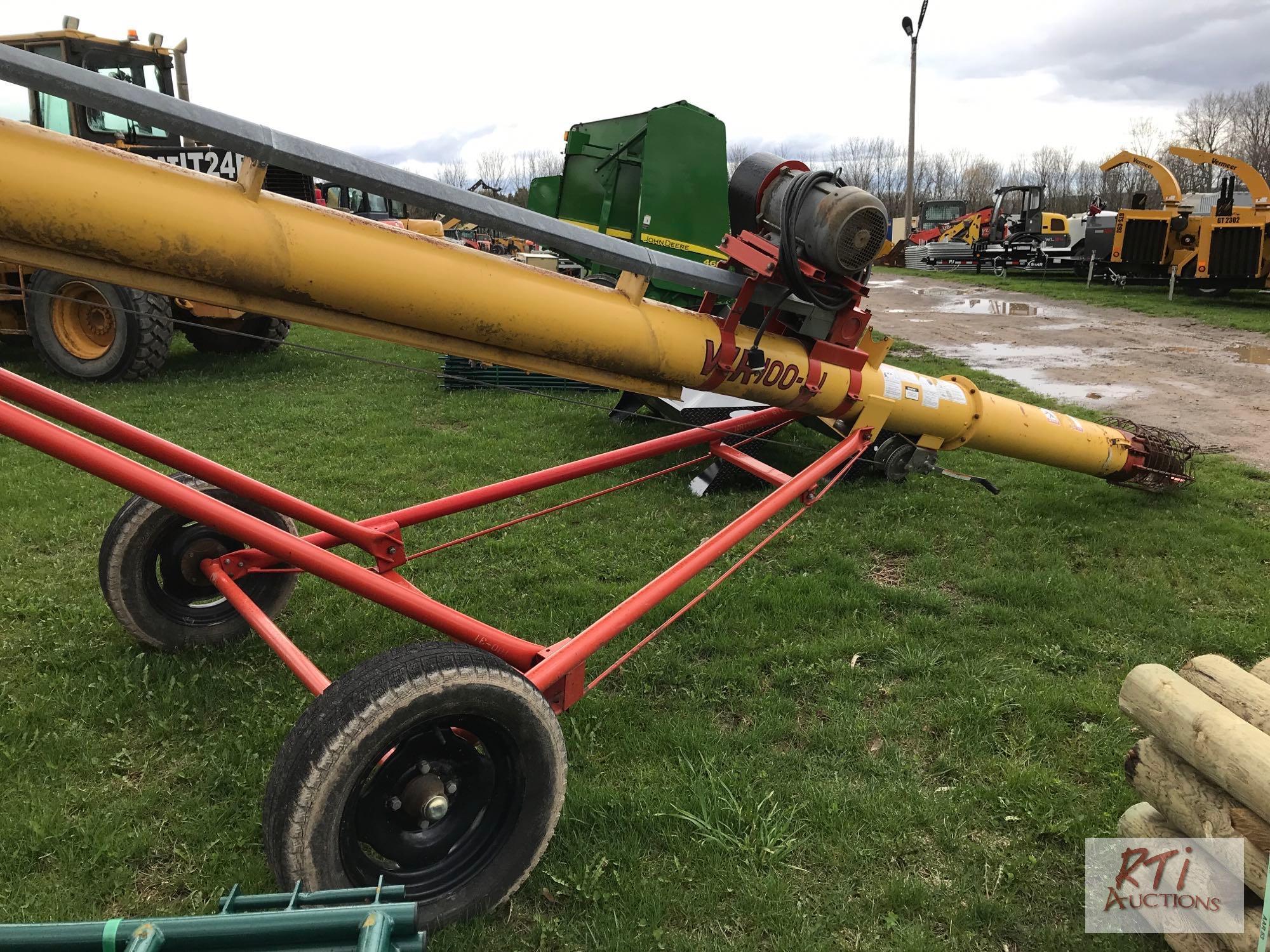 Westfield WR100-31 10in 31ft grain auger with electric motor
