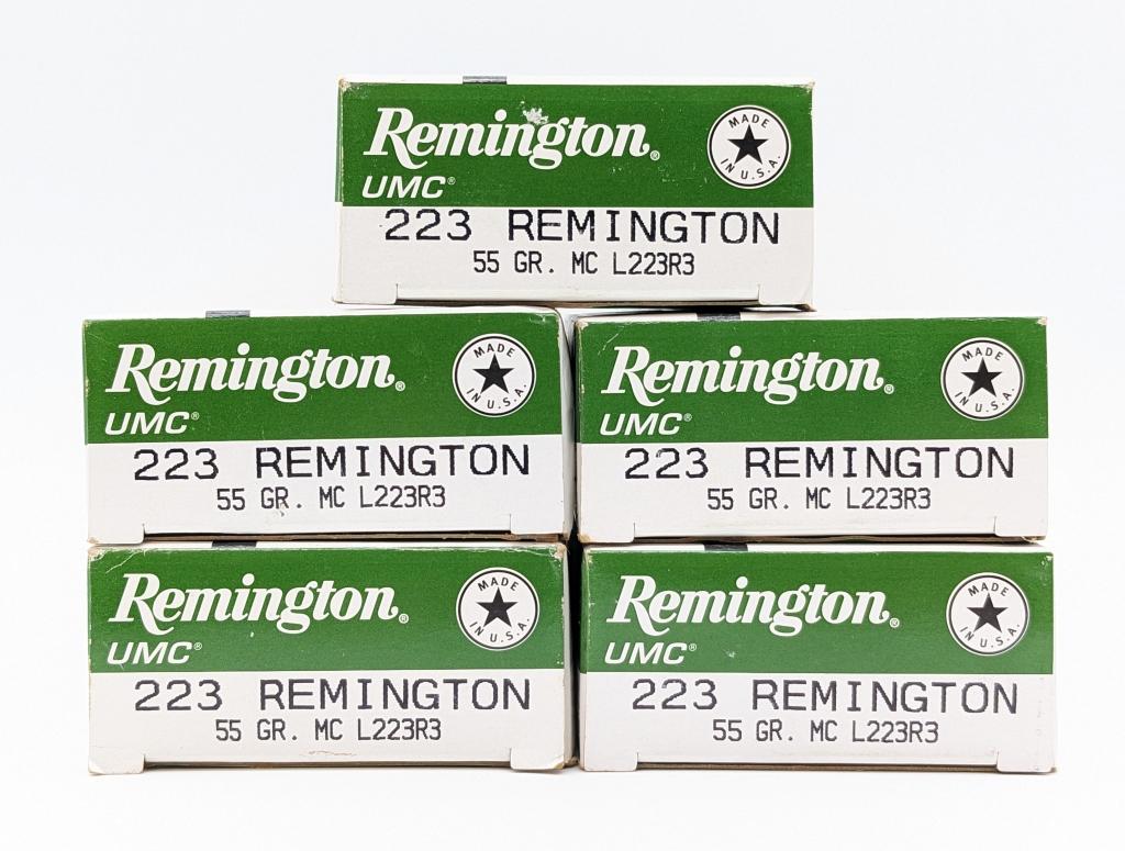 100 Rnds of Remington .223 55 Gr FMJ