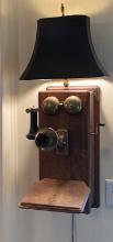 CONVERTED ANTIQUE PHONE MADE INTO A LIGHT