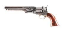 (A) FACTORY ENGRAVED COLT 1851 NAVY THIRD MODEL PERCUSSION REVOLVER