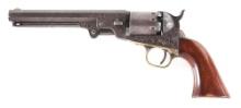 (A) FACTORY ENGRAVED MANHATTAN ARMS NAVY PERCUSSION REVOLVER.