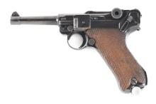 (C) MAUSER 42 CODE 1940 DATED LUGER SEMI-AUTOMATIC PISTOL, WITH CAPTURE PAPERS