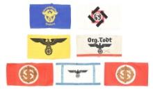 LOT OF 7: THIRD REICH ARMBANDS.