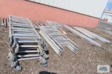 Lot of Aldek premium aluminum scaffolding and scaffolding hardware