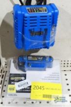 Kobalt 24V battery case open and charger