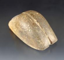 2 3/4" Loafstone made from Hardstone. Found in Cocke Co., Tennessee. Ex. Clem Caldwell.