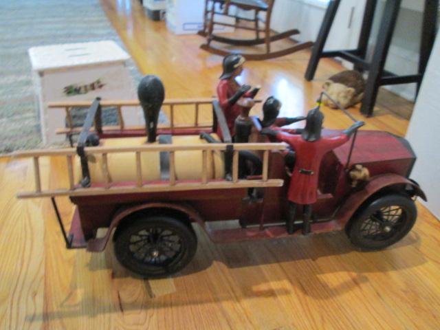 Decorative Vintage Style Fire Dept. Water Truck