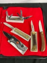 Assortment Of Various New Mainly Single Blade Folding Pocket Knives - 1 knife has 5 Blades
