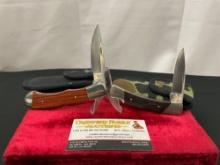 Pair of Vintage Buck Folding Pocket Knives, models 501 Squire & 532 Legacy Collection