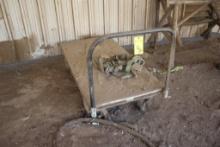 4 x 6' Factory Cart & (2) Steel Saw Horses