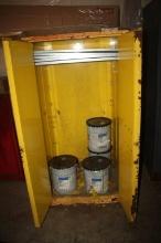 Yellow-Flammable Storage Cabinet w/Contents