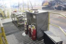 Metal Storage Cabinet w/(3) Fire Ext.