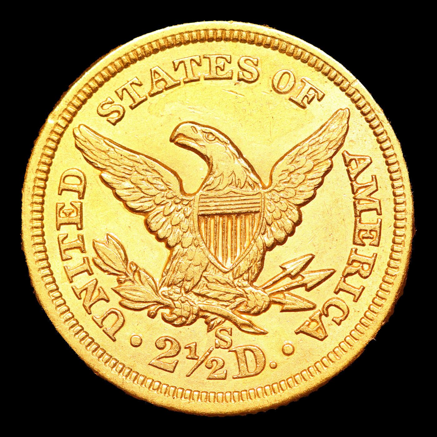 ***Auction Highlight*** 1856-s Gold Liberty Quarter Eagle $2 1/2 Graded ms62 By SEGS (fc)