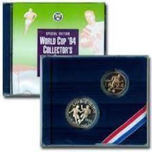 1994 World Cup USA Special Edition 2-Coin Proof Collectors Set w/OGP & COA