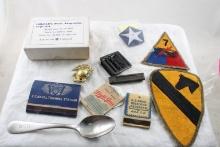 Military Goggles, Patches, Pin, Buckle, Matches