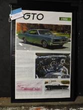 Framed Poster / Pontiac GTO - 1966 / 24" X 36"