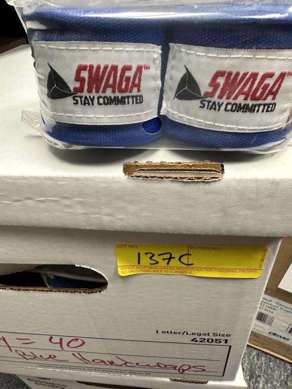BOXES OF SWAGA BOXING AND TRAINING HANDWRAPS (NEW) (YOUR BID X QTY = TOTAL $)