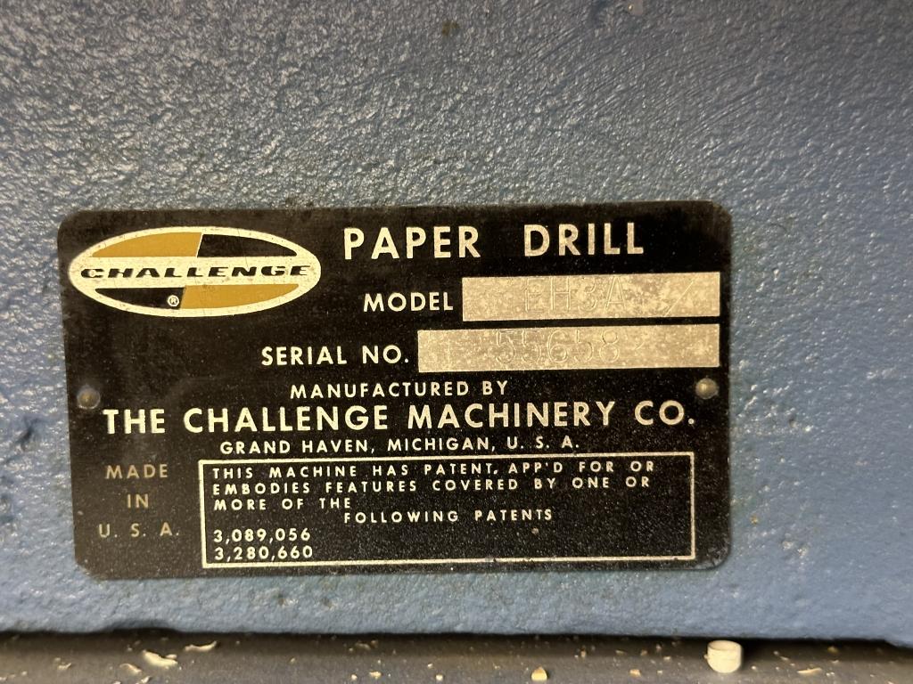 CHALLENGE PAPER, DRILL MODEL# EH3A