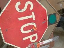 Stop Sign & Traffic Light Ahead Sign