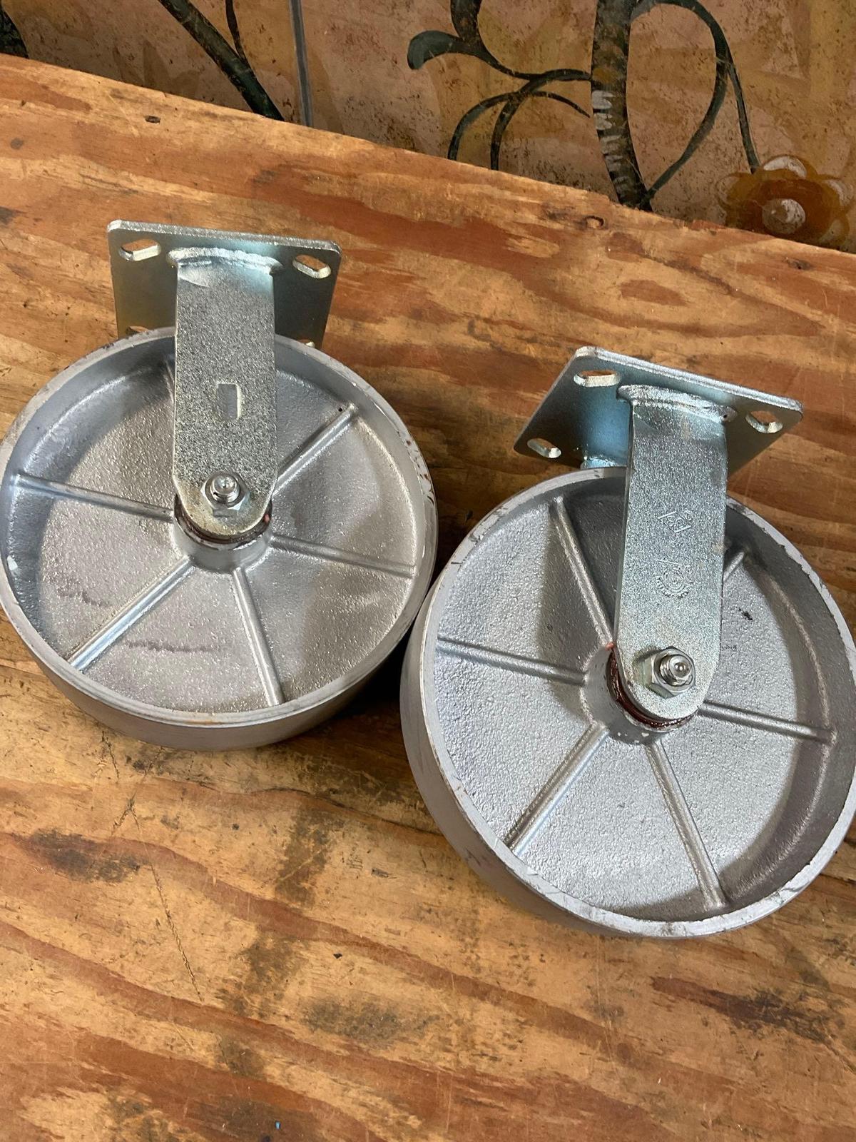 8" heavy duty caster. 2 pieces