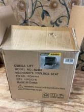Open box Omegalift tool box seat, 92450
