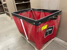 U-Line Vinyl Basket Truck - 6 Bushel, Red, H-1806